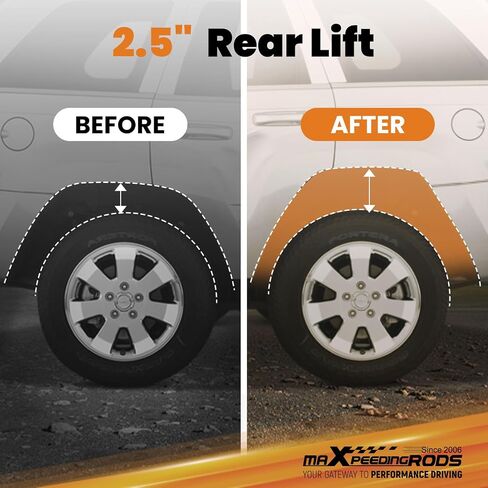 MaxPeedingrods 2.5 "ملفات الرفع الأمامية لملفات Jeep Wrangler TJ 1997-2006 ، مجموعة الرفع التسوية لروبيكون ، غير محدود وغير محدود روبيكون in Kuwait