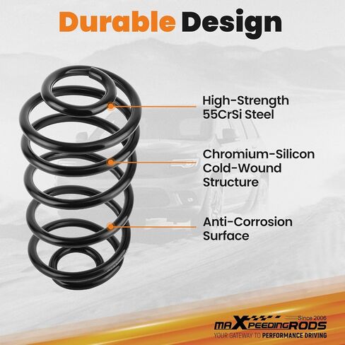 MaxPeedingrods 2.5 "ملفات الرفع الأمامية لملفات Jeep Wrangler TJ 1997-2006 ، مجموعة الرفع التسوية لروبيكون ، غير محدود وغير محدود روبيكون in Kuwait