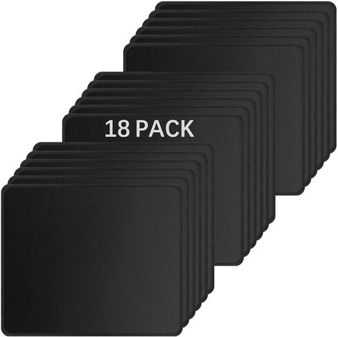 4 PCS Black Mouse pad Bulk with Stitched Edge, 10.2x8.3inches, 3mm Thickness Premium Textured Non-Slip Rubber Base Mouse pad Black, Washable Gaming Mouse Pad Pack for Office and Home in Saudi Arabia