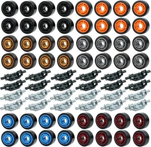 MALEKO Wheels and Axles Sets, 224pcs Car Parts and Pieces Tires Accessories Building, Construction Bulk Bricks in Saudi Arabia