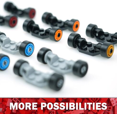 MALEKO Wheels and Axles Sets, 224pcs Car Parts and Pieces Tires Accessories Building, Construction Bulk Bricks in Saudi Arabia