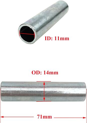 4pcs ID 11mm OD 14mm Front & Rear Wheel Axle Spacer Bushing Sleeves 60mm 71mm fit 10mm Axle for Mag Wheel Set 26"/29“ Gas Motorized Bicycle (Silver, 60MM) in Saudi Arabia