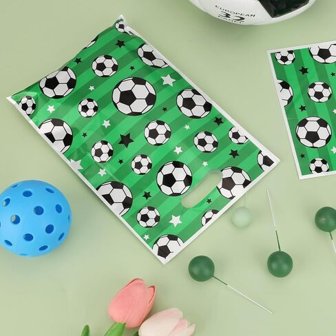 حقائب هدايا 50PCS للبيسبول ، مواد PE 9.84 × 6.69 بوصة للوجبات الخفيفة Candy Goodie حقائب مع مقبض للرياضة Treat Forme Supplies Decorations in Kuwait