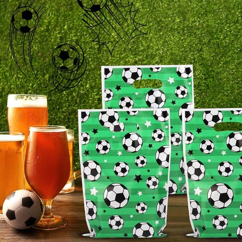 حقائب هدايا 50PCS للبيسبول ، مواد PE 9.84 × 6.69 بوصة للوجبات الخفيفة Candy Goodie حقائب مع مقبض للرياضة Treat Forme Supplies Decorations in Kuwait