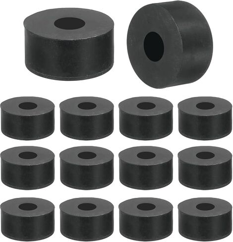 uxcell 14 Pcs Multi Purpose Rubber Spacer, 0.33" OD x 0.8" ID x 0.2" Thickness Anti-Vibration Isolation Rubber Bushings Grommets Spacers Washers for Home Cars Boat Accessories (Black) in Saudi Arabia