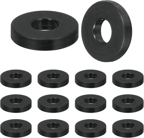 uxcell 14 Pcs Multi Purpose Rubber Spacer, 0.33" OD x 0.8" ID x 0.2" Thickness Anti-Vibration Isolation Rubber Bushings Grommets Spacers Washers for Home Cars Boat Accessories (Black) in Kuwait