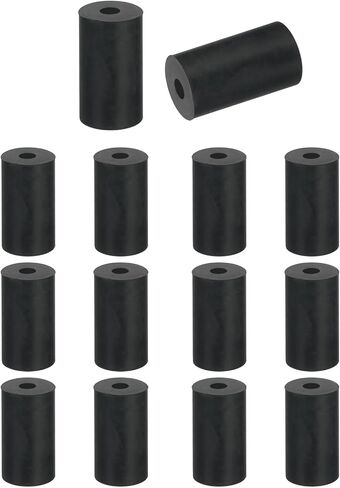 uxcell 14 Pcs Multi Purpose Rubber Spacer, 0.33" OD x 0.8" ID x 0.2" Thickness Anti-Vibration Isolation Rubber Bushings Grommets Spacers Washers for Home Cars Boat Accessories (Black) in Kuwait