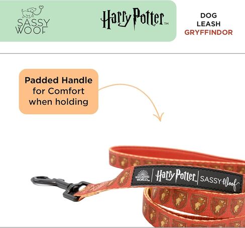 Dog Collar Harry Potter™ Gryffindor - M, Adjustable, Durable, Comfortable and Stylish Pet Accessories for Medium Dogs - Officially Licensed in Kuwait