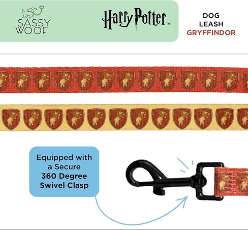 Dog Collar Harry Potter™ Gryffindor - M, Adjustable, Durable, Comfortable and Stylish Pet Accessories for Medium Dogs - Officially Licensed in Kuwait