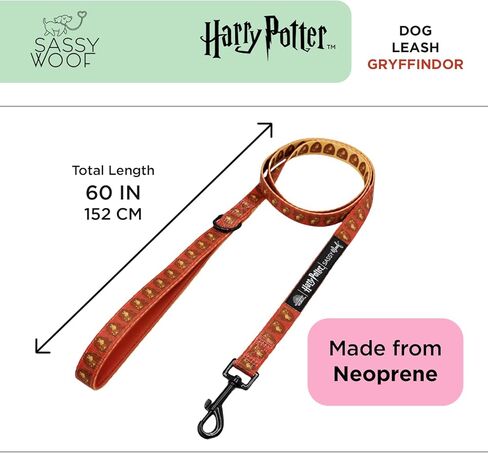 Dog Collar Harry Potter™ Gryffindor - M, Adjustable, Durable, Comfortable and Stylish Pet Accessories for Medium Dogs - Officially Licensed in Kuwait