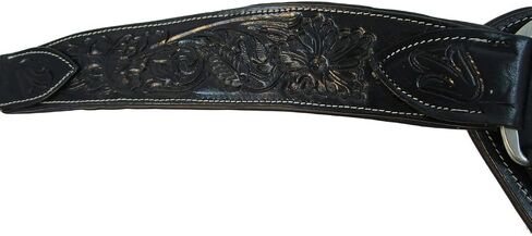 Western Breast Collar Horse Tooled Leather Black Breastcollar Roping Barrel Racing Trail Breastplate Tack in Saudi Arabia