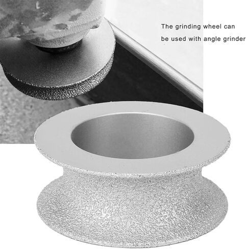 7.3cm Brazed Grinding Wheel, Concave Abrasive Angle Grinder Accessory Half Round Edge Grind Tool Cutting Shaping Disc Stone Ceramic Double Sided Vacuum Fast Cup Iron Steel Masonry Convex(2.0cm) in Kuwait