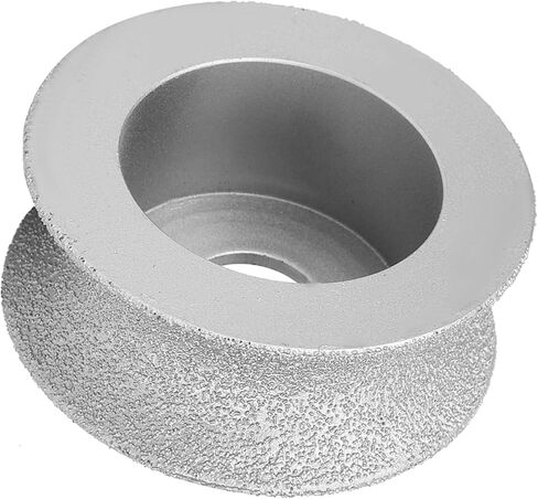 7.3cm Brazed Grinding Wheel, Concave Abrasive Angle Grinder Accessory Half Round Edge Grind Tool Cutting Shaping Disc Stone Ceramic Double Sided Vacuum Fast Cup Iron Steel Masonry Convex(2.0cm) in Kuwait