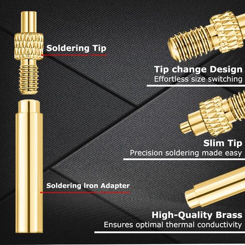 3D Printing Smoothing Tool Kit, 21PCS 3D Print Tools Set with 60W Soldering Iron, 7 Sizes Heat-Set Nuts, 9 Brass Tips, 2 Tweezers – 3D Pen Kit, Electric Connector Cleaning Leveling Tool for 3D Printer in Kuwait