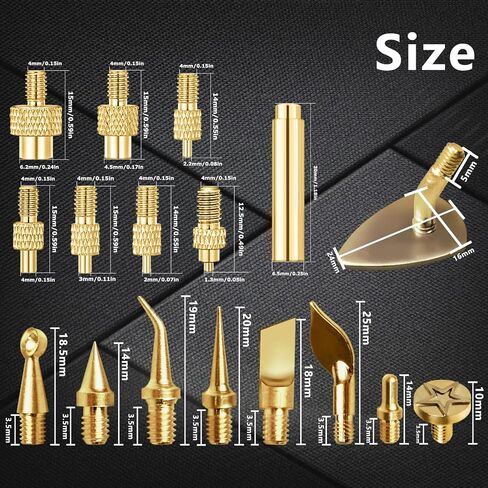 3D Printing Smoothing Tool Kit, 21PCS 3D Print Tools Set with 60W Soldering Iron, 7 Sizes Heat-Set Nuts, 9 Brass Tips, 2 Tweezers – 3D Pen Kit, Electric Connector Cleaning Leveling Tool for 3D Printer in Kuwait