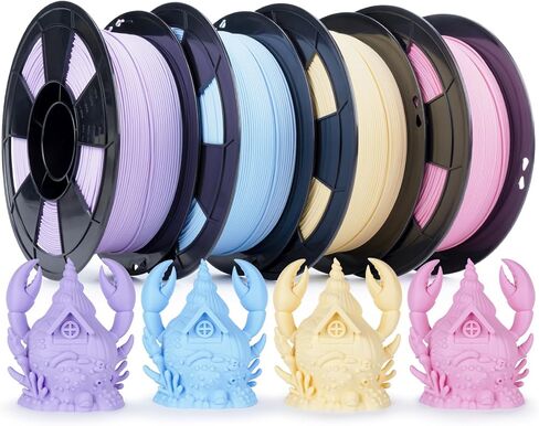 حزمة من 4 قطع من ZIRO Matte Fast Color Change PLA، حزمة خيوط متدرجة الألوان 1.75 مم، خيوط PLA غير لامعة بألوان قوس قزح، تناسب معظم الطابعات والقلم ثلاثية الأبعاد، 2.2 رطل × 4 بكرات in Kuwait