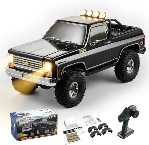 EAZYRC FMS FCX10 1/10 RC Crawler RS Chevy K5 Blazer Orange, with License Hobby Grade RC Truck, 8KM+ 2 Speed Transmission Remote Control Car for Adults with 2.4Ghz Radio and LED Light (Orange) in Saudi Arabia