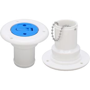 Tissting Boat Deck Fill 1.5in/38mm ABS Black Water Filler Cap - Keyless Design Marine Water Filler for Boats and Yachts, Easy to Use with Anti-Loss Chain and Secure Sealing for Marine Applications in Kuwait