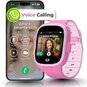New 4G Edition - Kids Smart Watch (Blue) for Boys Girls (Age 3 Years +) - Touch-Screen Smartwatch with SIM Card – Remote Monitoring/Video Call/GPS Tracker - Ready Out of The Box in Saudi Arabia