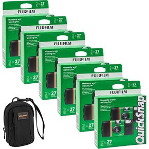 Fujifilm Quicksnap Flash 400 مرة واحدة استخدم كاميرا 35 مم يمكن التخلص منها مع فلاش ، 27 تعرضا كيس الكاميرا 12 pack + slinger (12x كاميرات يمكن التخلص منها) in Saudi Arabia