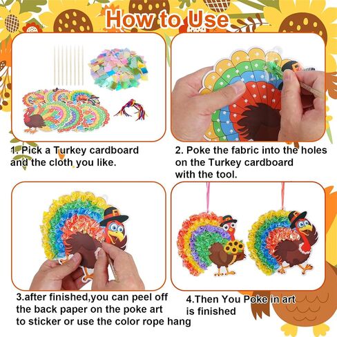 Fennoral 24 Pack Flower Poke in Art for Kids Make You Own Flower Bouquet Craft Kit DIY Poke EVA Foam Craft for Girls Boys for Classroom Art Activity Spring Decoration Mother's Day Gift in Saudi Arabia