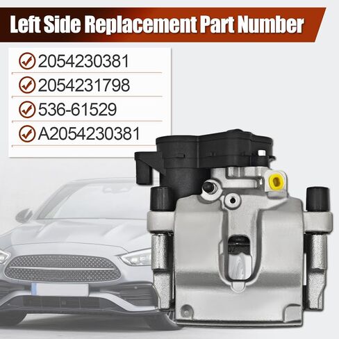 Rear Brake Caliper Assembly w/Bracket Compatible with Mercedes-Benz W205 2015-2023 C300 C350e 2.0L C400 C43 AMG 3.0L, Right Passenger Side Caliper Replaces# 2054230481 205423048180 A2054230481 in Saudi Arabia