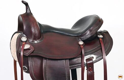 HILASON Western Horse Saddle American Leather Flex Tree Trail & Pleasure Chocolate Brown | for Horses in Saudi Arabia