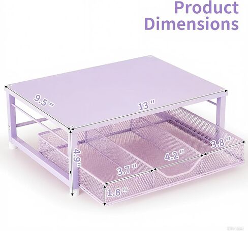 Wood Monitor Stand Riser, Laptop Stand for Desk, Office Desk Organizer and Accessories, Computer Desktop Shelf with Drawer and Pen Holder, Printer Stand for Home, Office, Dorm (Black Wood) in Kuwait