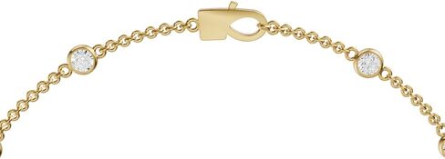 TimeLess Classics Women's Necklace - 14K Gold Bezel Set Lab Grown Diamond Station Necklace (Available From 0.25-2 CTW) in Kuwait