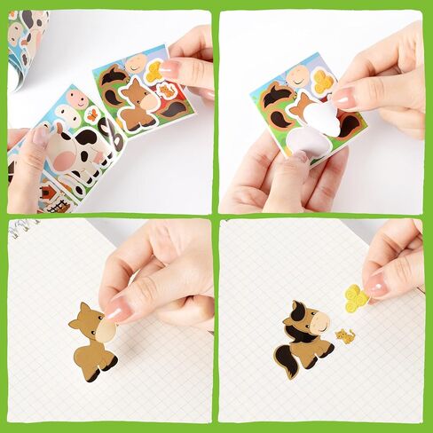 300Pcs Axolotl Make a Face Stickers Roll Cute Kawaii Cartoon Mexican Salamander Make Your Own Animal Stickers Mix and Match DIY Art Crafts Classroom Activity Game Birthday Party Favors Gift, 6 Designs in Saudi Arabia
