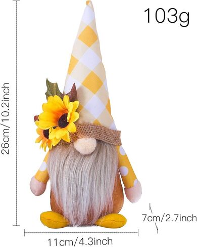 Birthday Gnome Plush, Holding Cake, Happy B-Day Party Decoration, 13 inches Handmade Gifts for Birthday, Cute Gnome for Tiered Tray Decor in Saudi Arabia