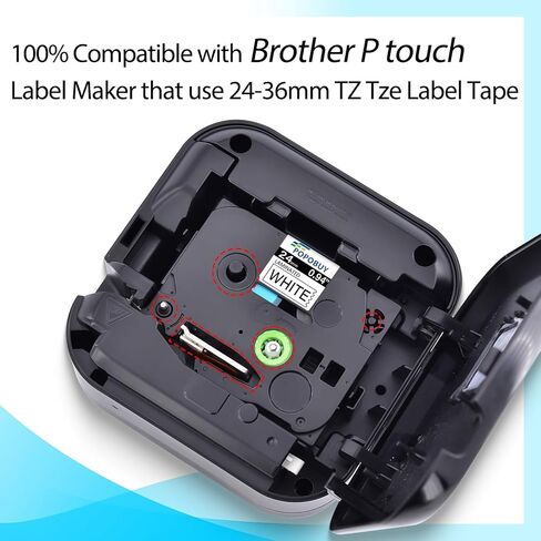 شريط TZ TZe 18 مم 0.7 أصفر مصفح متوافق مع Brother P Touch TZ641 TZ-641 TZe-641 TZe641 شريط ملصقات لصانع الملصقات PTD410 PTD400 PTD610BT PTD600، 5 عبوات باللون الأسود على الأصفر in Kuwait