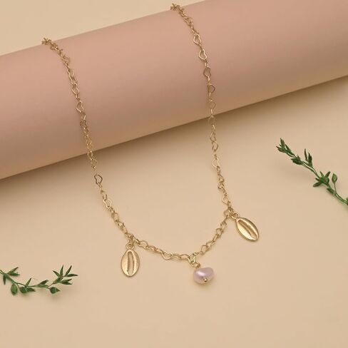 18K Gold Plated Dainty Beaded Necklace for Women | Hypoallergenic & Skin-Friendly Chain with Pearl, Turquoise & Crystal Bead Variants | Minimalist Handmade Jewelry in Saudi Arabia