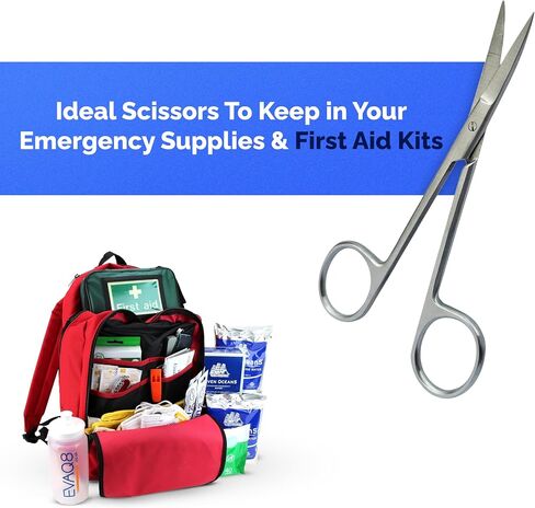 Iris Micro Dissecting Scissors 4.5" Curved (CVD) – Fine Point Surgical Scissors for Skin Tag, Gum, Suture & Eye Procedures – Medical Dental Tool for Doctors, Nurses, Students & Training (1pc) in Saudi Arabia