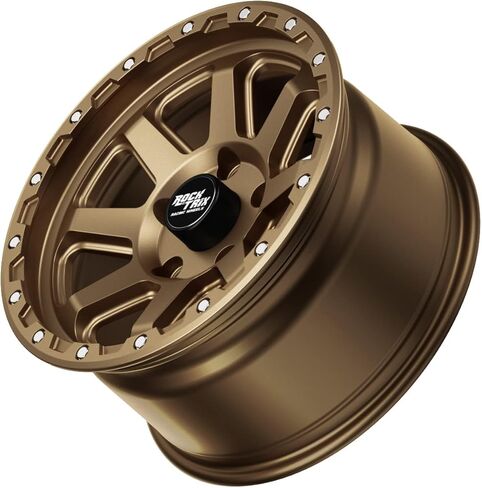 RockTrix RT116 17 inch Wheel Compatible with Jeep Wrangler JK JL 17x9 5x5 Wheels (-12mm Offset, 4.5in Backspace) 5x5 PCD, 71.5mm Bore, Black Wheels, Also fits Gladiator JT Rims in Kuwait