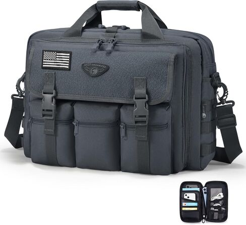 Stypos Large Tactical Laptop Bag for Men,17.3 Inch Computer Bag Briefcase with Passport Wallet, Carry on Messenger Bag in Kuwait