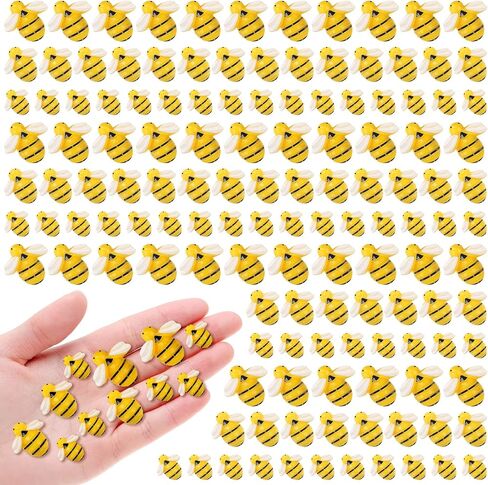 100PCS Tiny Resin Bees, Plastic Bees Glow in The Dark, Bumble Bees for Crafts and Birthday Party Table Decoration in Saudi Arabia