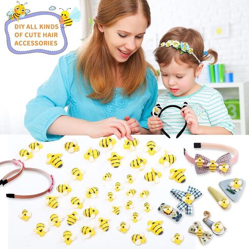 100PCS Tiny Resin Bees, Plastic Bees Glow in The Dark, Bumble Bees for Crafts and Birthday Party Table Decoration in Saudi Arabia