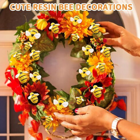 100PCS Tiny Resin Bees, Plastic Bees Glow in The Dark, Bumble Bees for Crafts and Birthday Party Table Decoration in Saudi Arabia