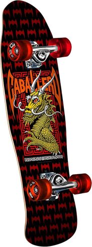 Powell Peralta Mini Steve Caballero Street Dragon Skateboard Cruiser Complete, Black/Red, 8.0" x 29.5" in Saudi Arabia