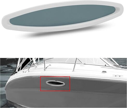 حلقة خارجية من HECASA Boat Portlight Porthole متوافقة مع 2004 و2007 Sea Ray 225 Weekender TOO Sundencers Express Boat Yacht استبدال نافذة مع حلقة خارجية 23.5 بوصة طول × 5.25 بوصة عرض (597 مم × 134 مم) in Saudi Arabia
