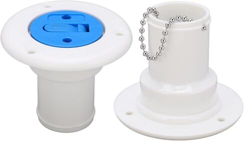 Tissting Boat Deck Fill 1.5in/38mm ABS Black Water Filler Cap - Keyless Design Marine Water Filler for Boats and Yachts, Easy to Use with Anti-Loss Chain and Secure Sealing for Marine Applications in Saudi Arabia