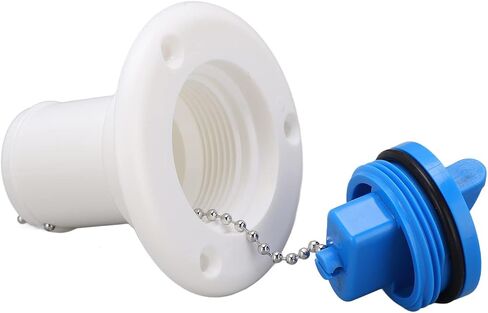 Tissting Boat Deck Fill 1.5in/38mm ABS Black Water Filler Cap - Keyless Design Marine Water Filler for Boats and Yachts, Easy to Use with Anti-Loss Chain and Secure Sealing for Marine Applications in Saudi Arabia