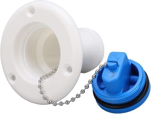 Tissting Boat Deck Fill 1.5in/38mm ABS Black Water Filler Cap - Keyless Design Marine Water Filler for Boats and Yachts, Easy to Use with Anti-Loss Chain and Secure Sealing for Marine Applications in Saudi Arabia