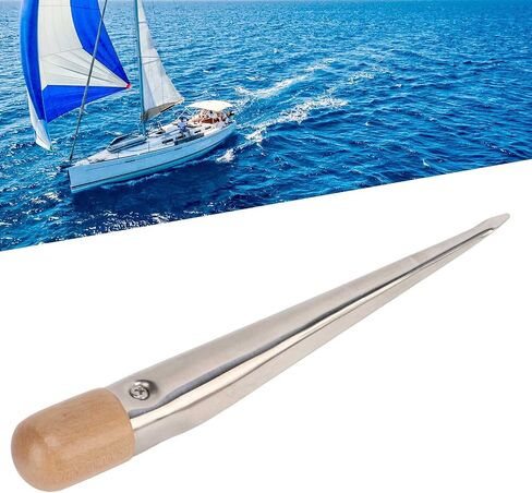 Aramox 304 Stainless Steel Beechwood Handle Maintenance Tool Splicing Spike for Boats Yachts, Aramox Marine Rope Splicing Spike (Small 2932S) in Saudi Arabia