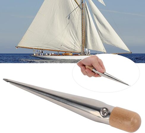 Aramox 304 Stainless Steel Beechwood Handle Maintenance Tool Splicing Spike for Boats Yachts, Aramox Marine Rope Splicing Spike (Small 2932S) in Saudi Arabia