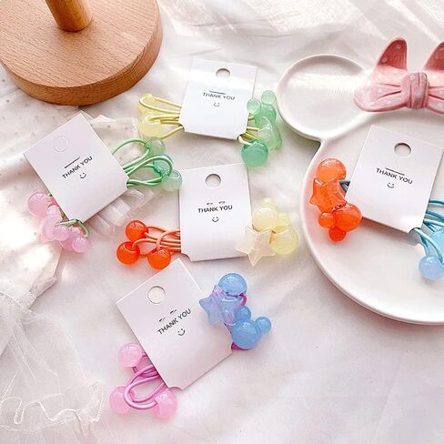 Acrylic Beads, 100 Mouse Head Beads Candy Color Large Hole Pastel Bead Pendants Assorted Plastic Pastel Cute Loose Bead Bulk for Bracelets Jewelry Making DIY Crafts Necklace in Saudi Arabia