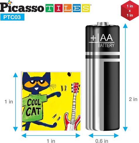 Picassotiles Magnetic Figures 6 Pete The Cat Family Action Action Action Toddler Toys Magnet Expression Pack Build Build Build Add-On Educational STEM Learn in Kuwait
