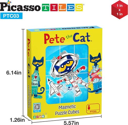 Picassotiles Magnetic Figures 6 Pete The Cat Family Action Action Action Toddler Toys Magnet Expression Pack Build Build Build Add-On Educational STEM Learn in Kuwait