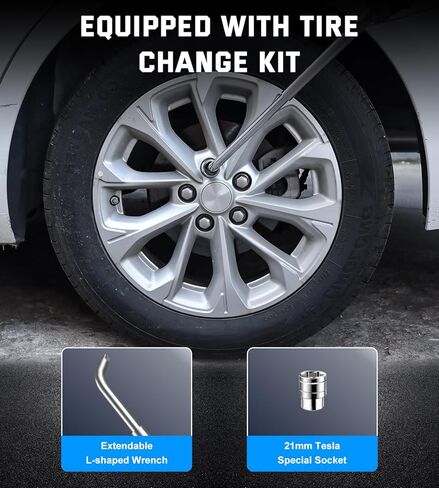 Car Jack Kit 2.5 Ton Scissor Jack with Ratchet Wretch ، Tyre Change Kit متوافق مع منصات المقبس الدائرية المختلفة in Kuwait